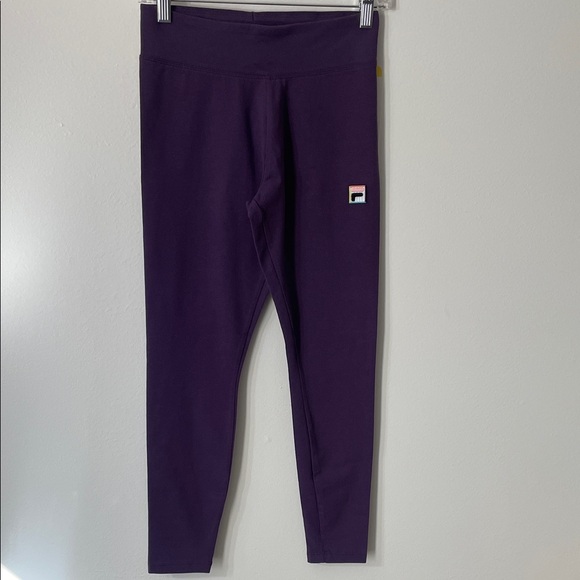 Fila Other - Fila Women's Cotton Blend High Waisted 7/8 Leggings Gothicgrape Size Small / Z8